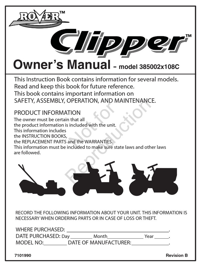 Rover Clipper 385002 108C Series User manual