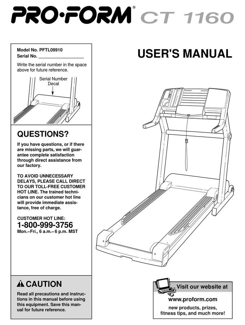 Pro-Form CT 1160 User manual