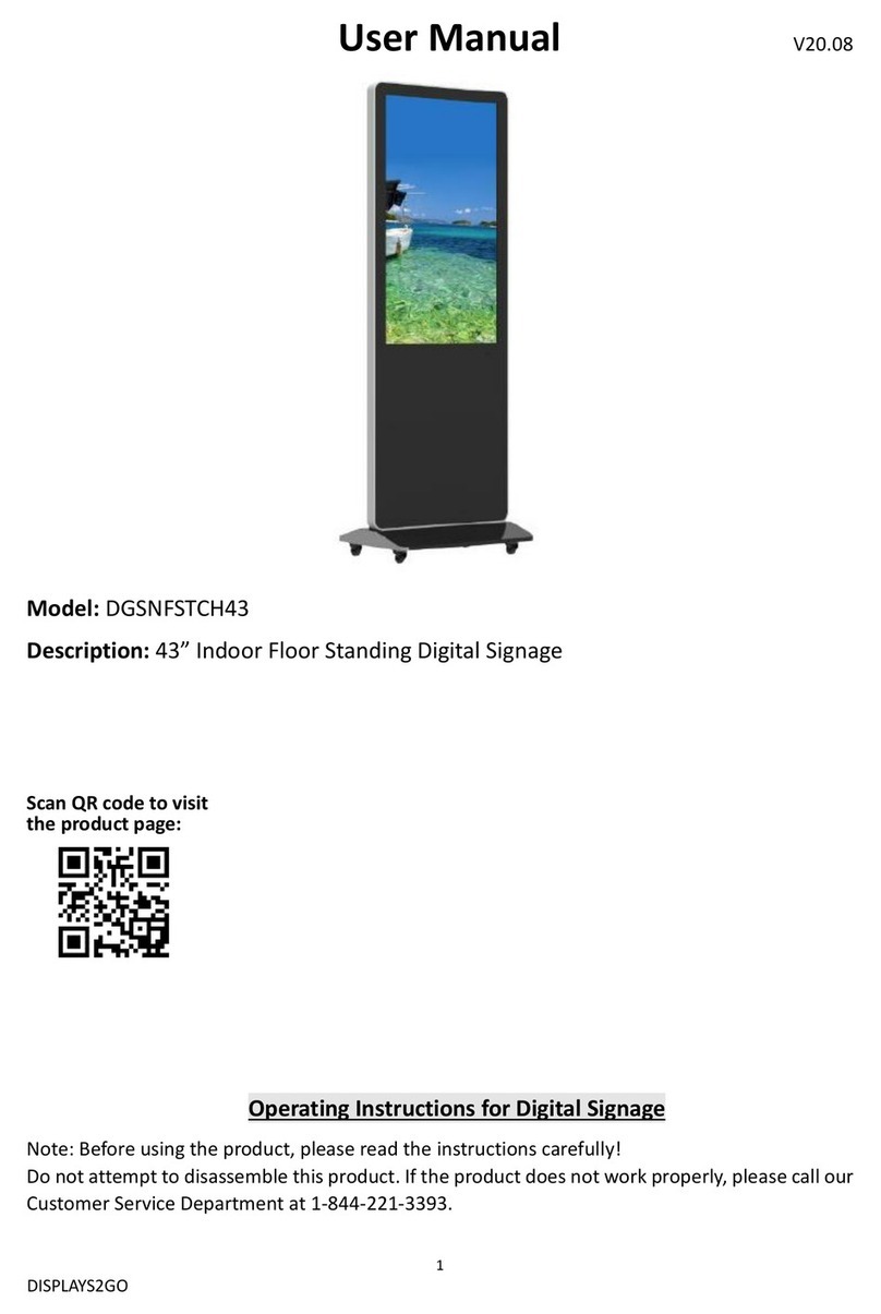 Displays2go DGSNFSTCH43 User manual