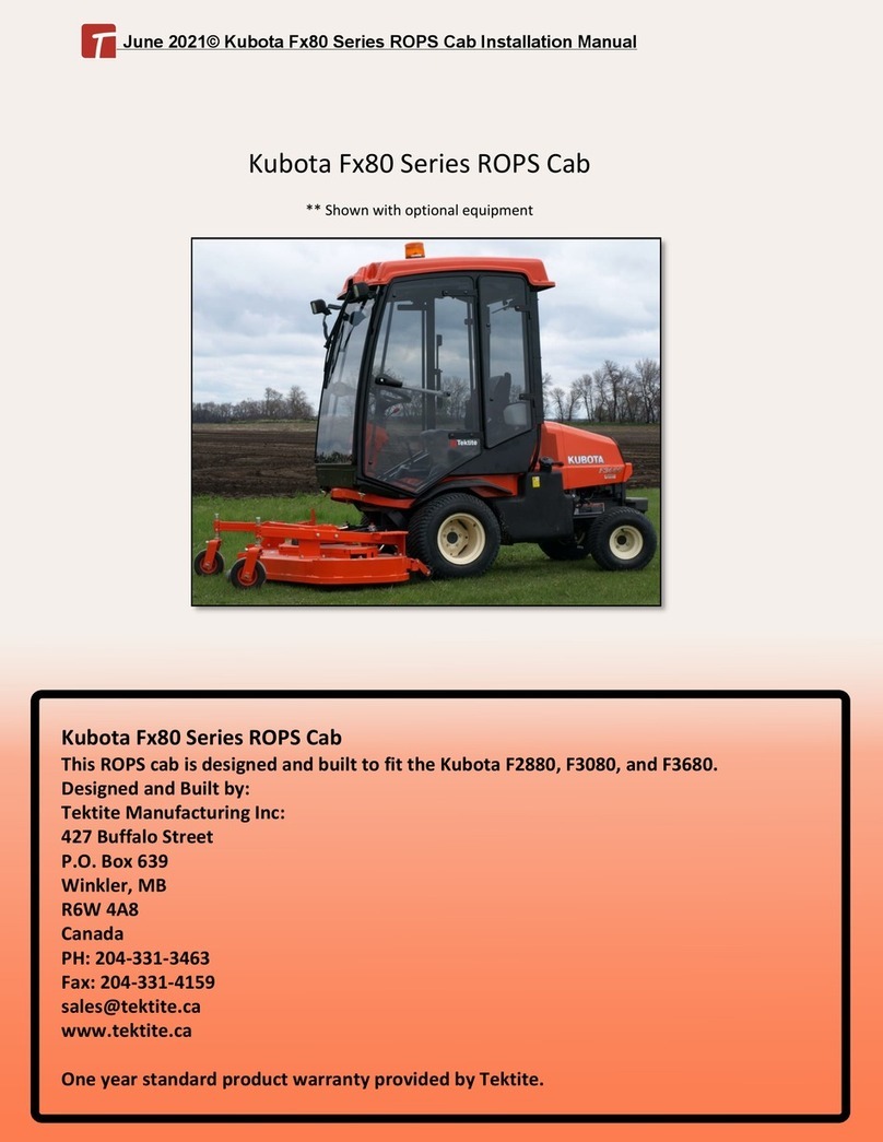 Kubota ROPS Cab F 80 Series installation manual