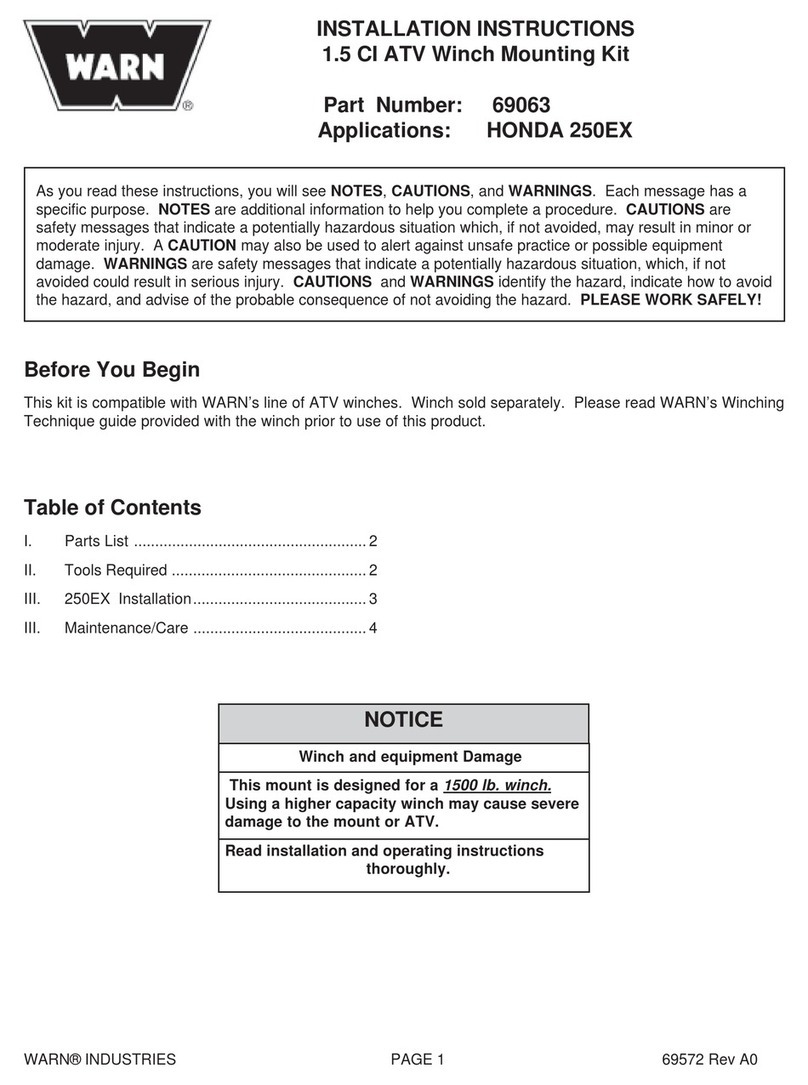 Warn 69063 User manual