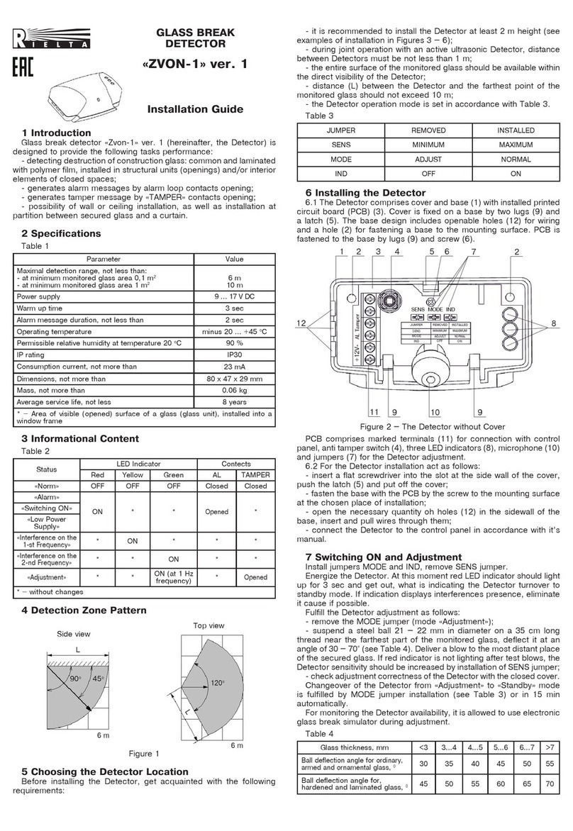 Rielta ZVON-1 installation guide