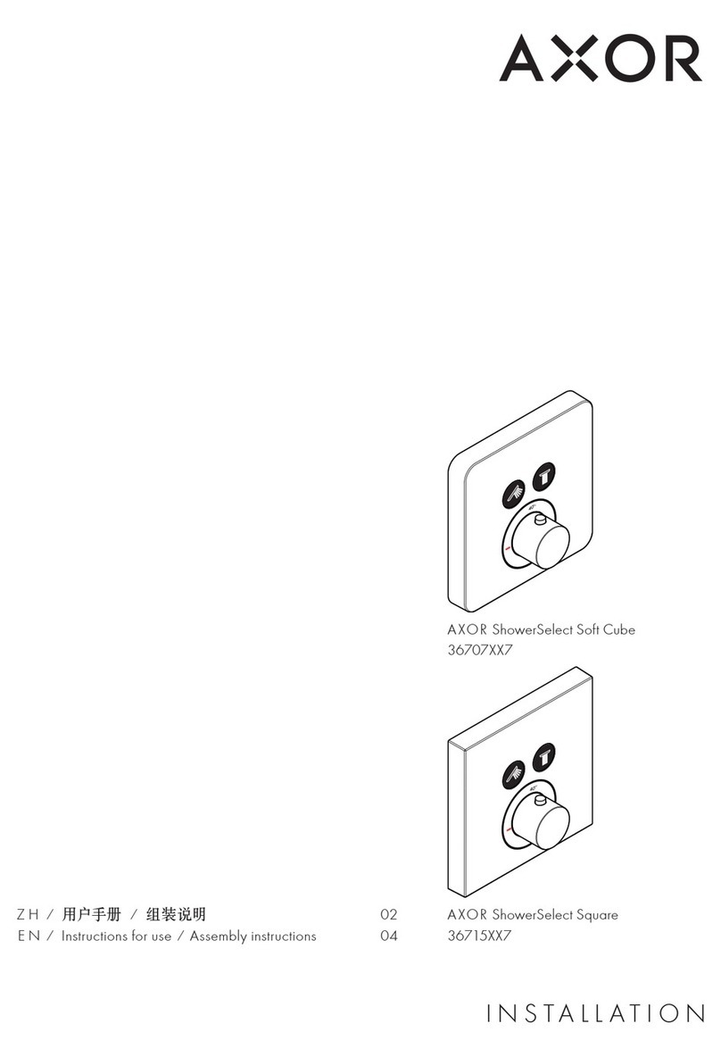 Hans Grohe AXOR ShowerSelect Soft Cube 36707 7 Series User manual Hans Grohe AXOR ShowerSelect Soft Cube 36707 7 Series User manual