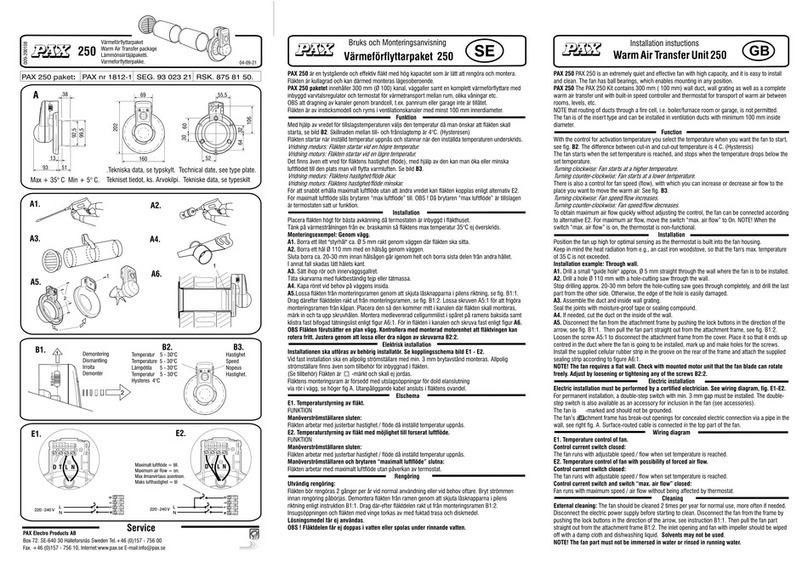 PAX 250 User manual