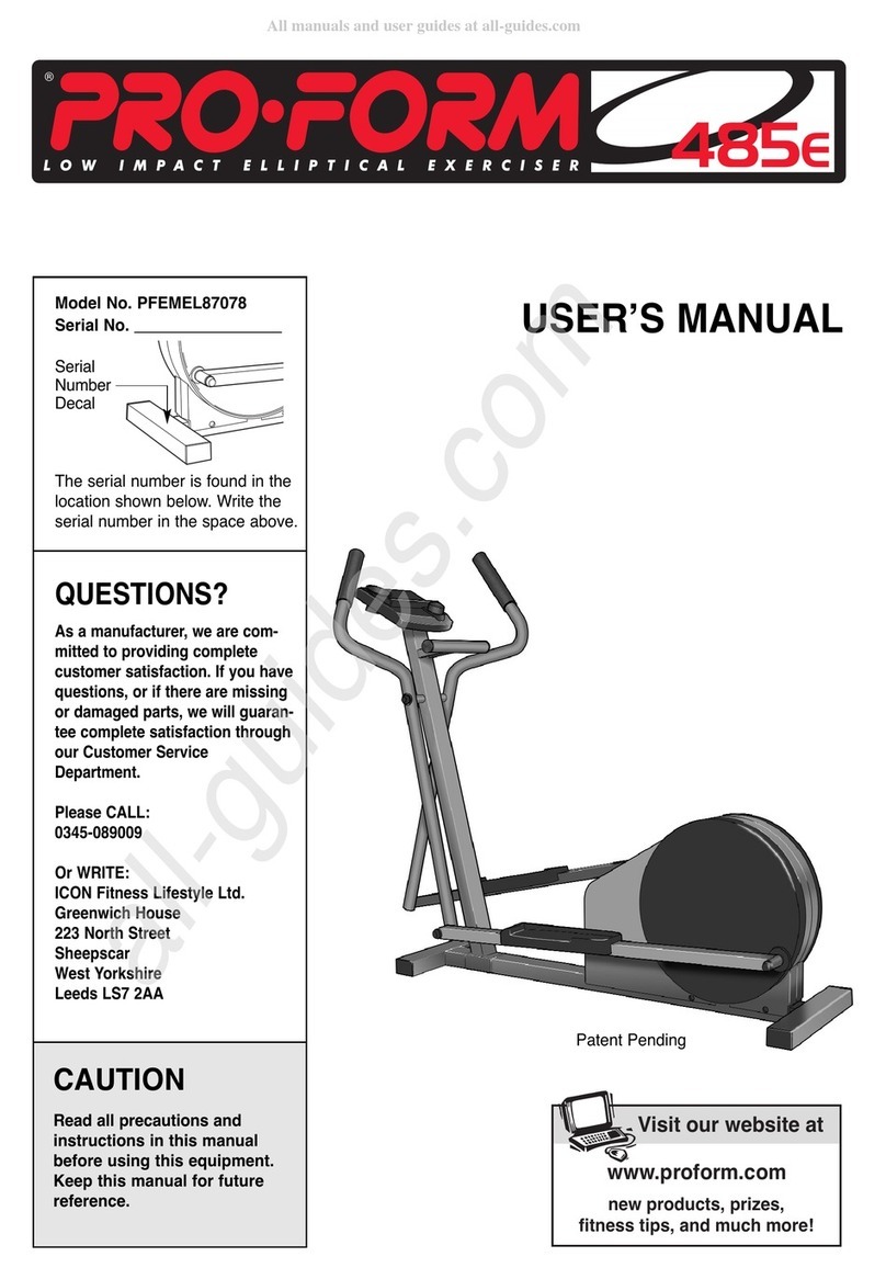 Pro-Form PFEMEL87078 User manual