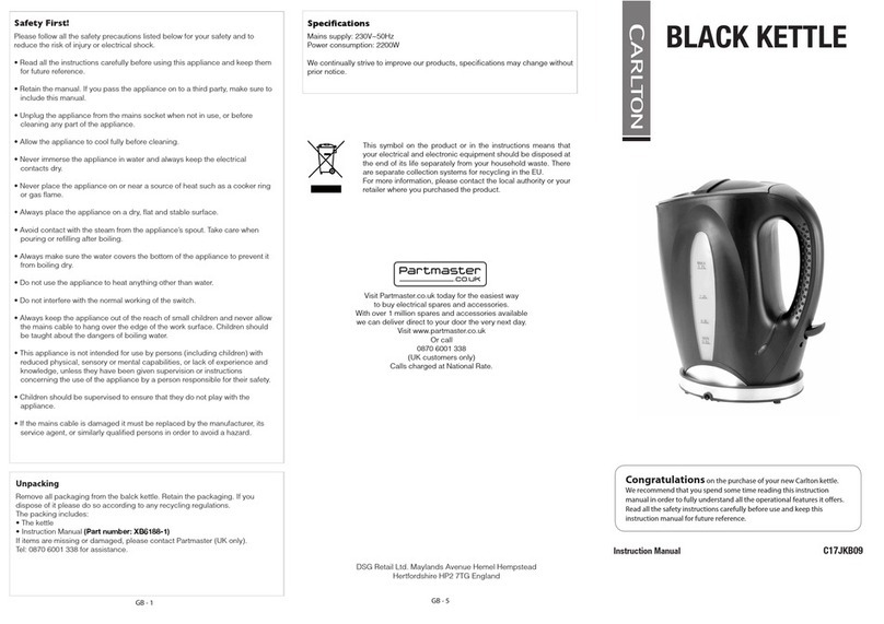 Carlton C17JKB09 User manual