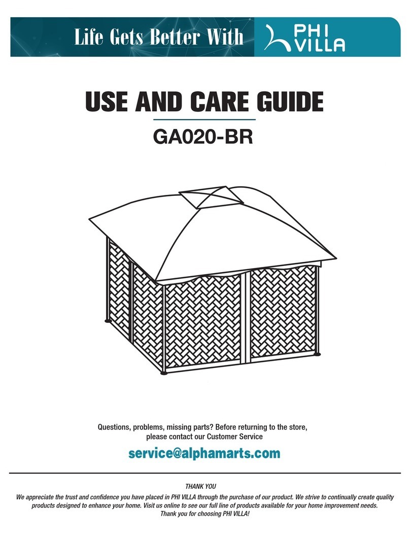 PHI VILLA GA020-BR Use and care guide