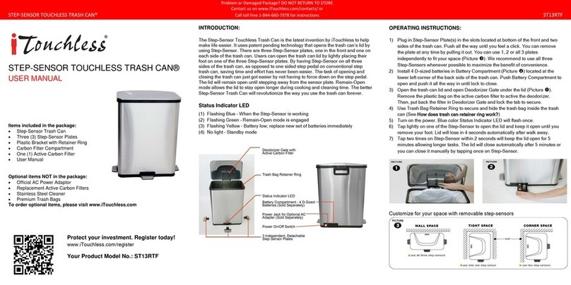 Itouchless ST13RTF User manual