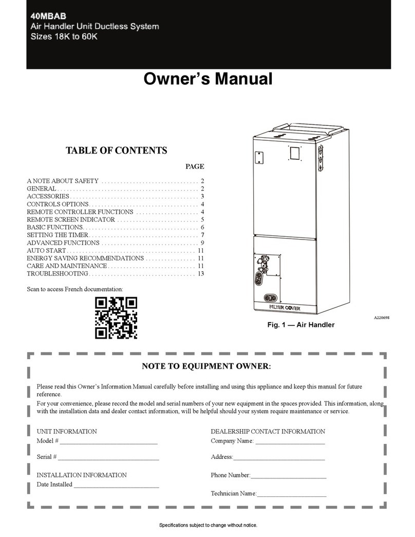 Carrier 40MBAB User manual