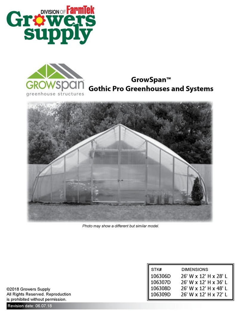 FarmTek Growers Supply GrowSpan Gothic Pro 106306D Assembly instructions FarmTek Growers Supply GrowSpan Gothic Pro 106306D Assembly instructions