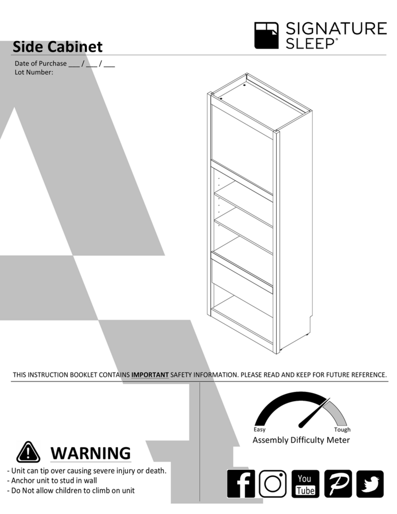 Signature Sleep 8169340COM Assembly instructions Signature Sleep 8169340COM Assembly instructions