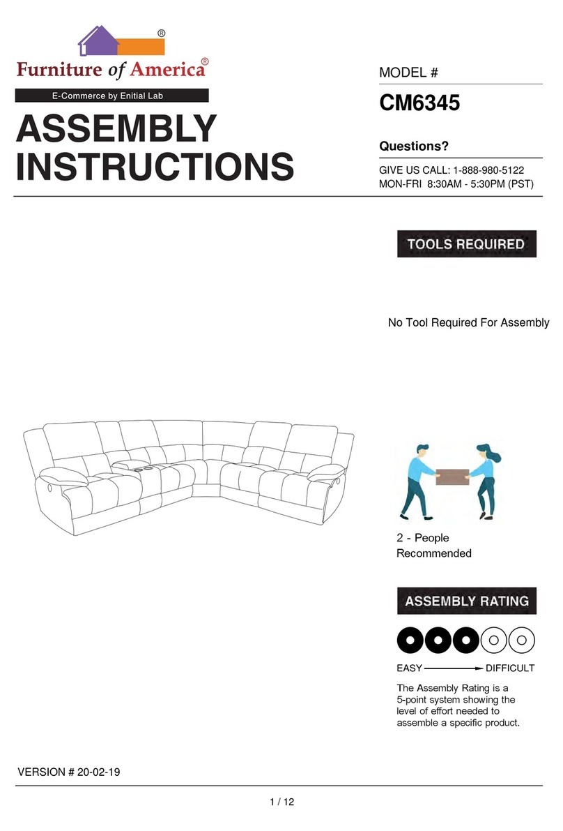 Furniture of America Lynette CM6345 User manual