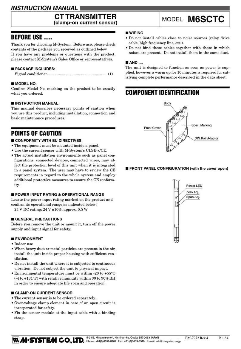M-system M6SCTC User manual M-system M6SCTC User manual