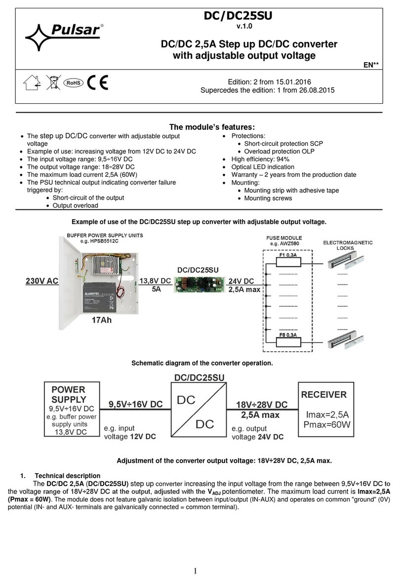 Pulsar DC/DC25SU manual