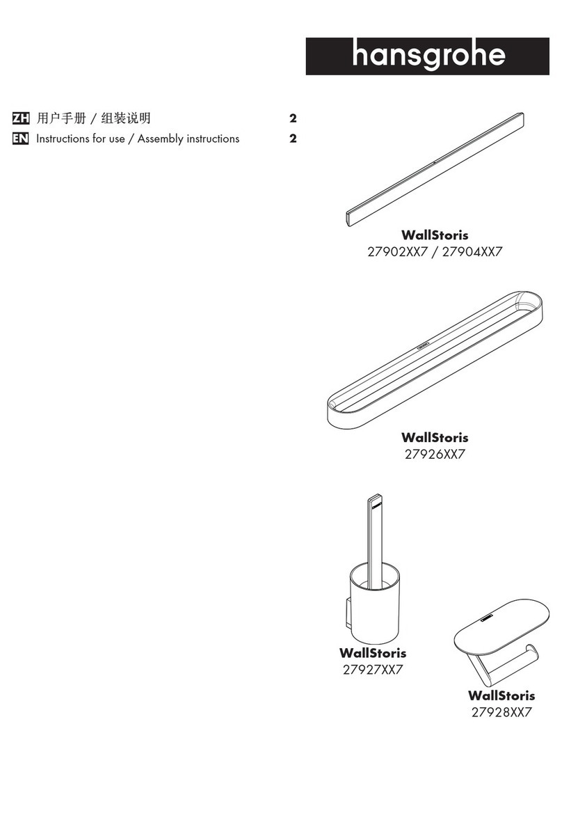 Hans Grohe WallStoris 27902 7 Series Instructions for use/assembly instructions Hans Grohe WallStoris 27902 7 Series Instructions for use/assembly instructions