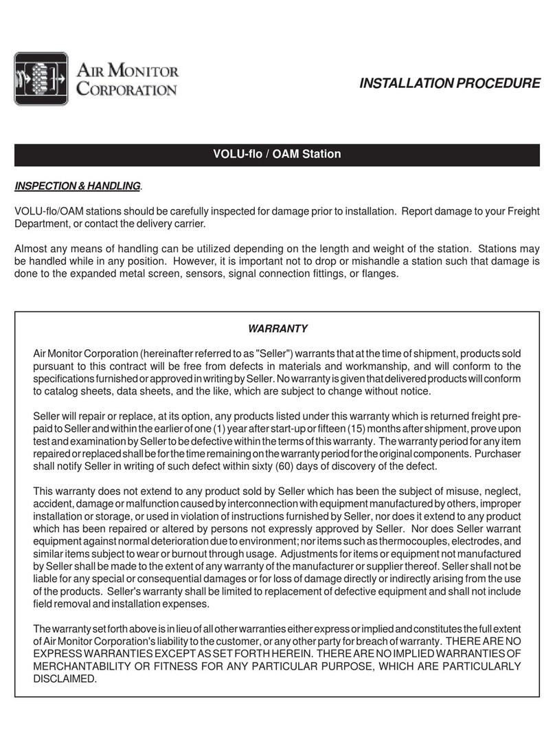 Air Monitor Corporation VOLU-flo / OAM INSTALLATION PROCEDURE