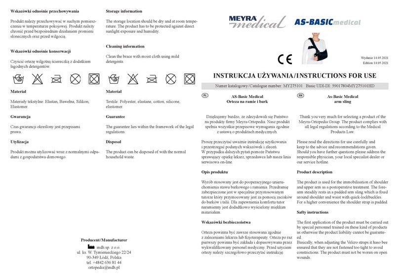 Meyra-Ortopedia AS-Basic Medical MY275101 manual Meyra-Ortopedia AS-Basic Medical MY275101 manual