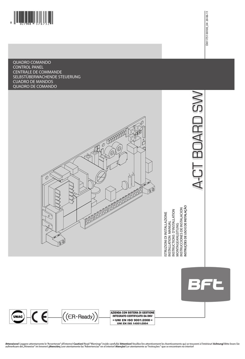 BFT A-CT BOARD SW User manual