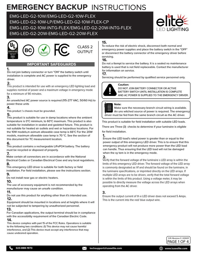 Elite EMG-LED-G2-10W instructions