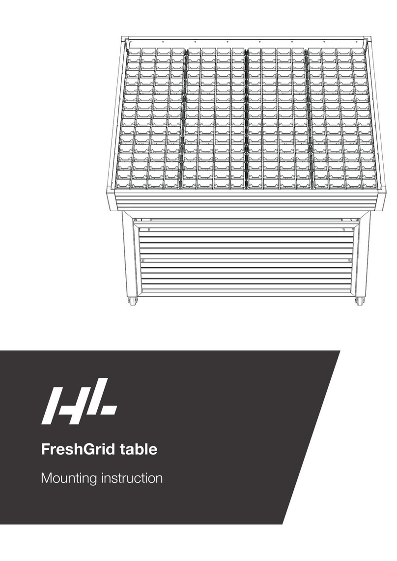 HL Display FreshGrid table Mounting instruction