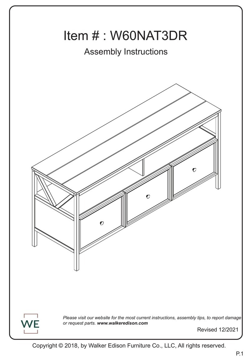 Walker Edison W60NAT3DR User manual