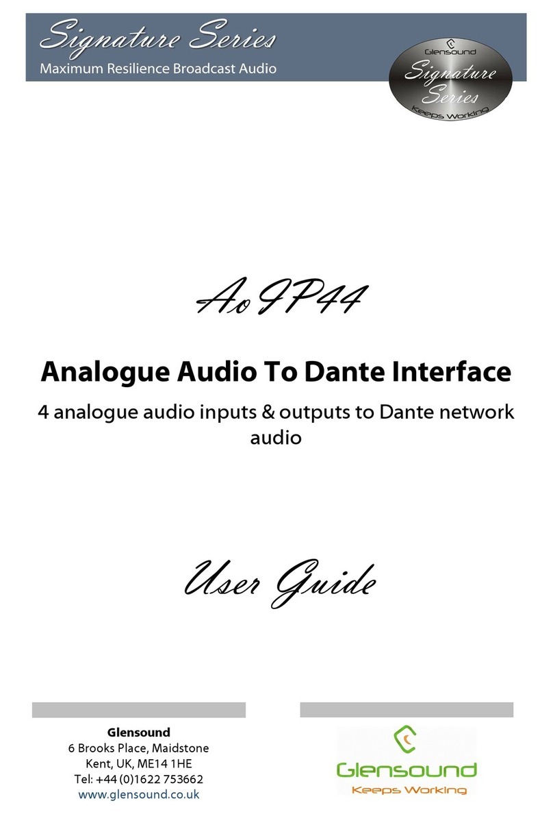 Glensound Signature Series User manual