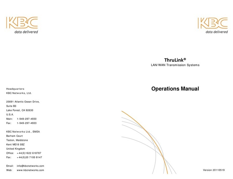 KBC ThruLink THLK Series Operation manual