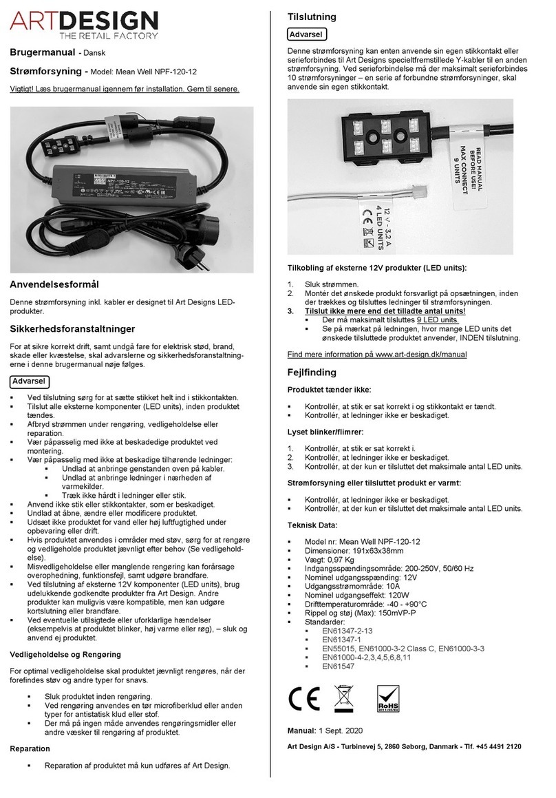 ART DESIGN Mean Well NPF-120-12 user manual