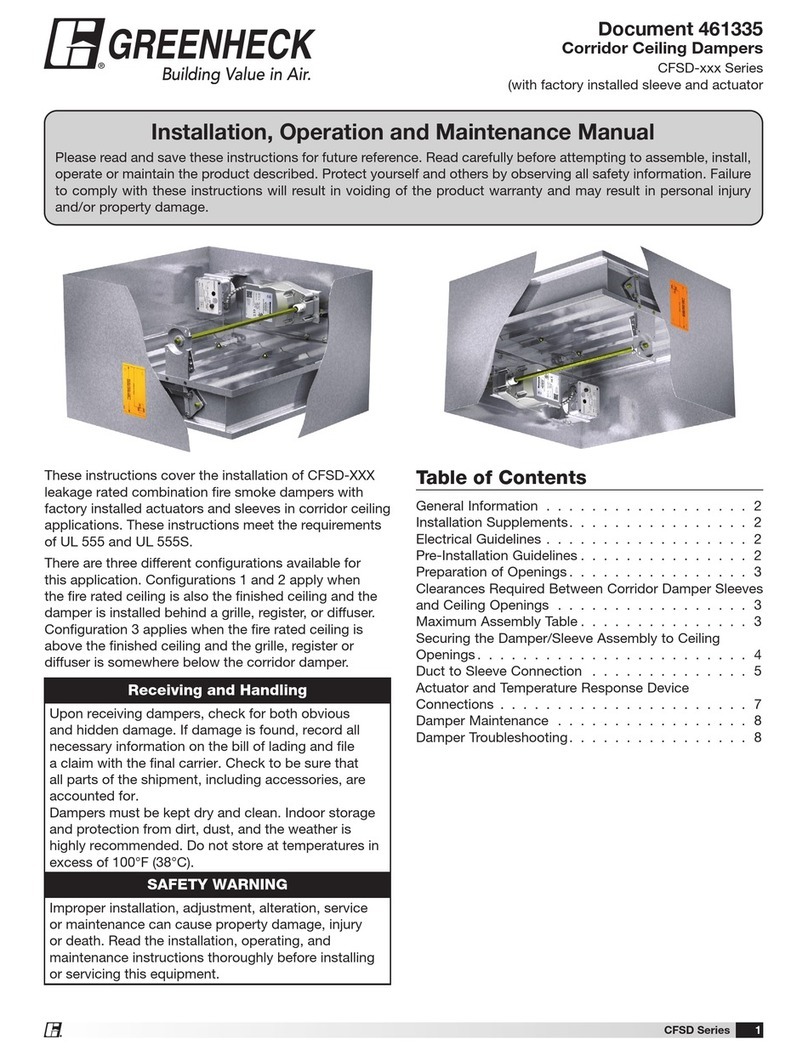 Greenheck CFSD Series User manual