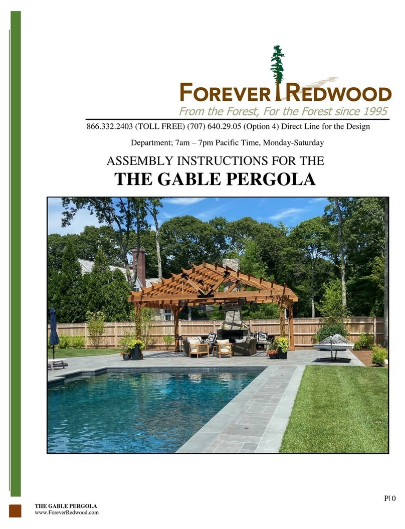 Forever Redwood THE GABLE PERGOLA User manual