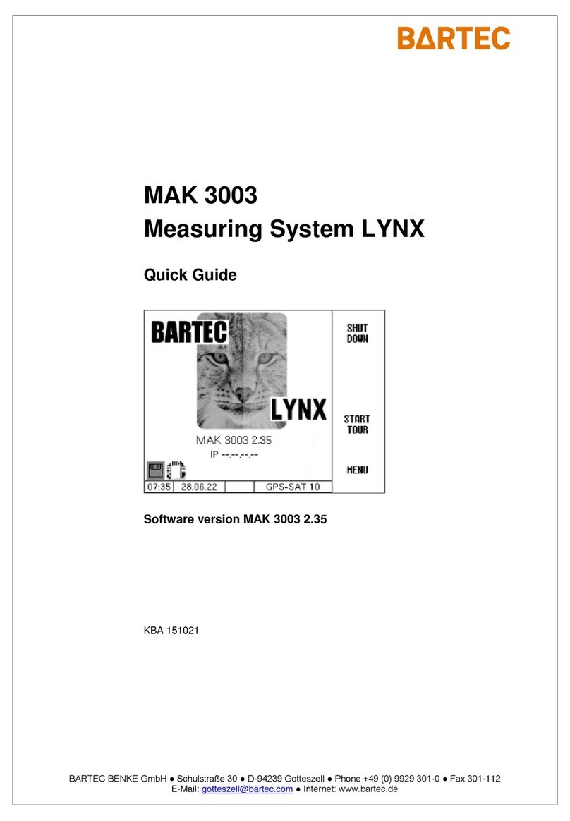 Bartec MAK 3003 quick guide