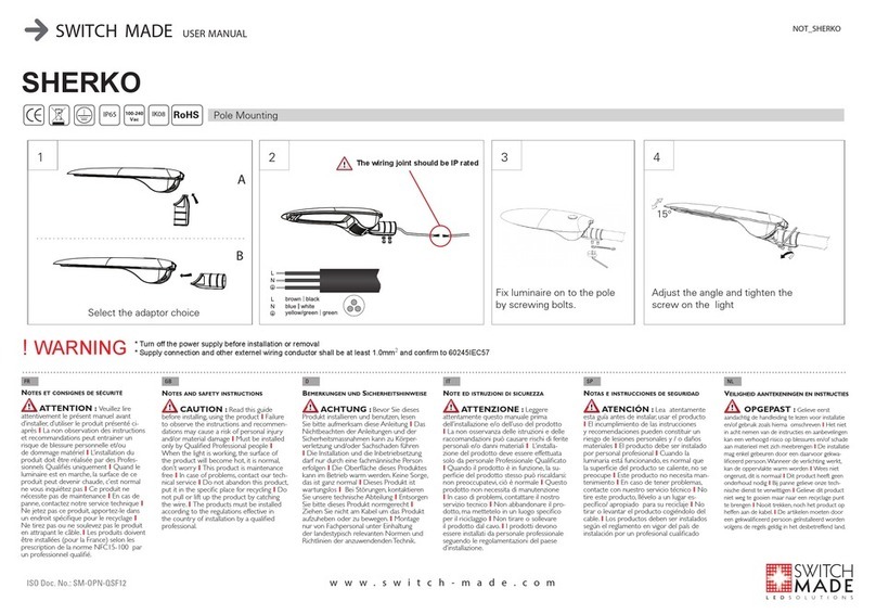 SWITCH MADE SHERKO user manual