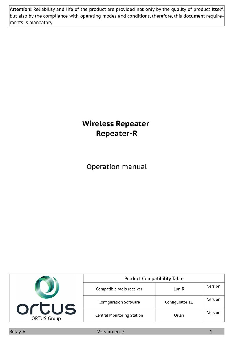 Ortus Repeater-R Operation manual