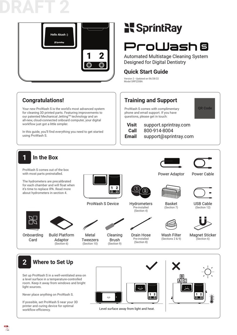 SprintRay ProWash S quick start guide
