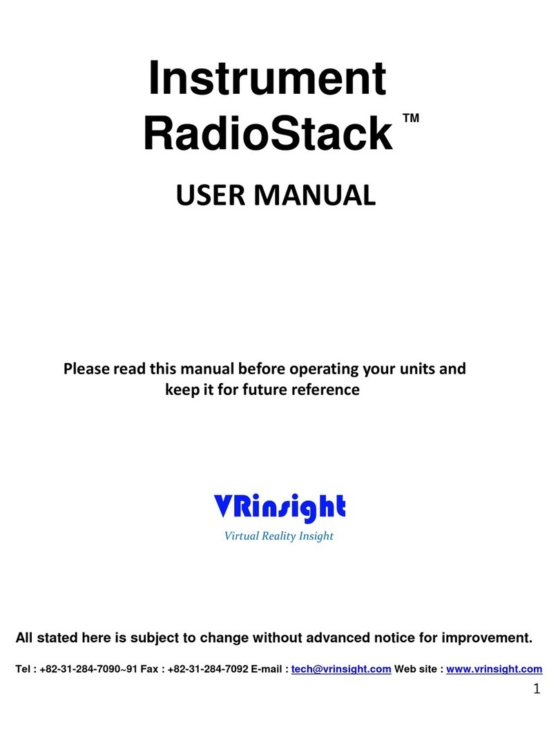 VRinsight Instrument RadioStack User manual