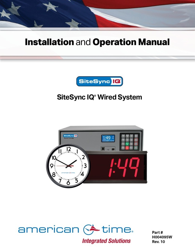 American Time SiteSync IQ SSQMSTR-00XSB User manual