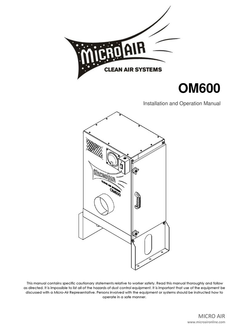 MICRO-AIR OM600 Installation and operation manual