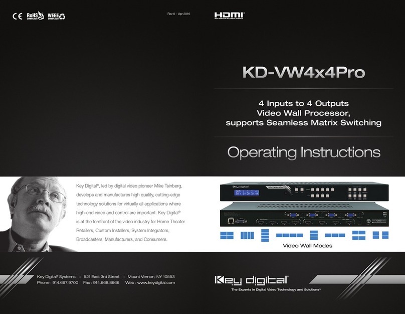 Key Digital KDVW4X4PRO4K operating instructions