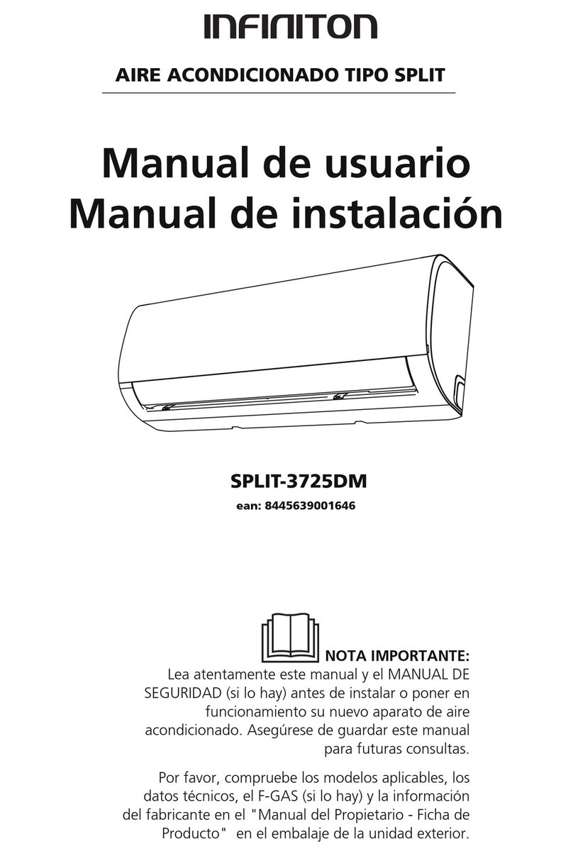 Infiniton SPLIT-3725DM Owner's manual & installation manual