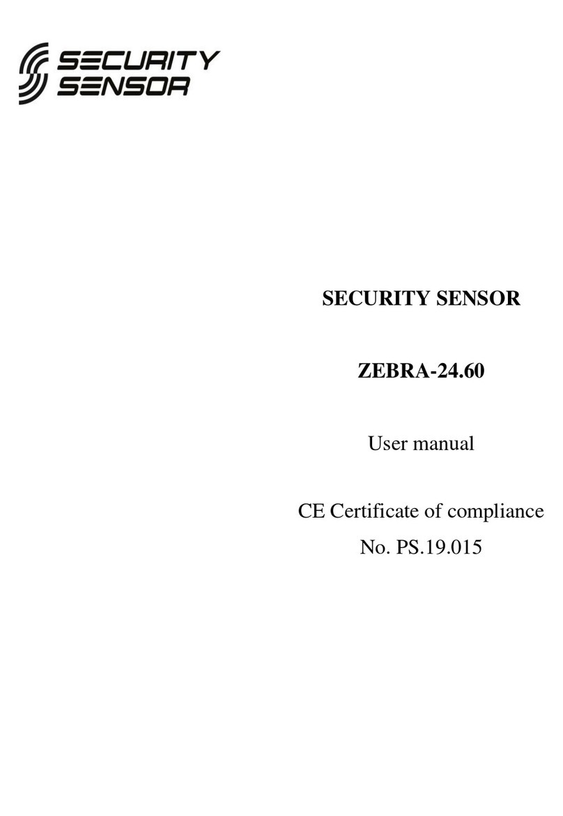 SECURITY SENSOR ZEBRA-24.60 user manual