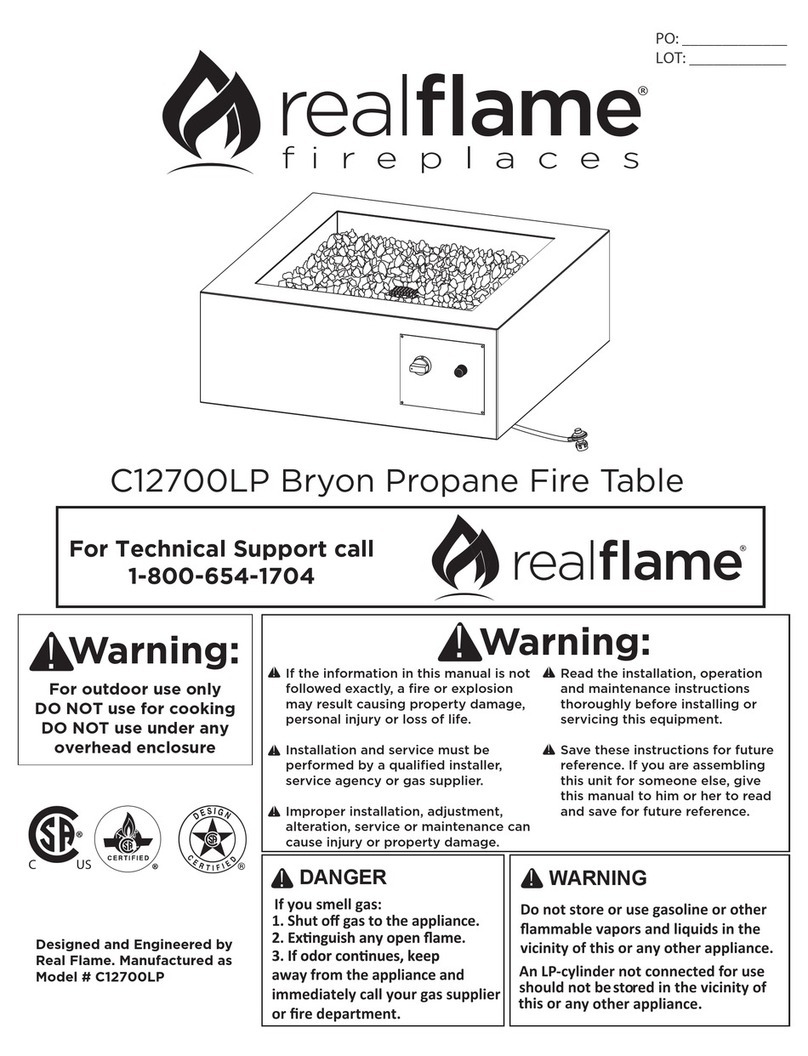 RealFlame Bryon C12700LP User manual RealFlame Bryon C12700LP User manual