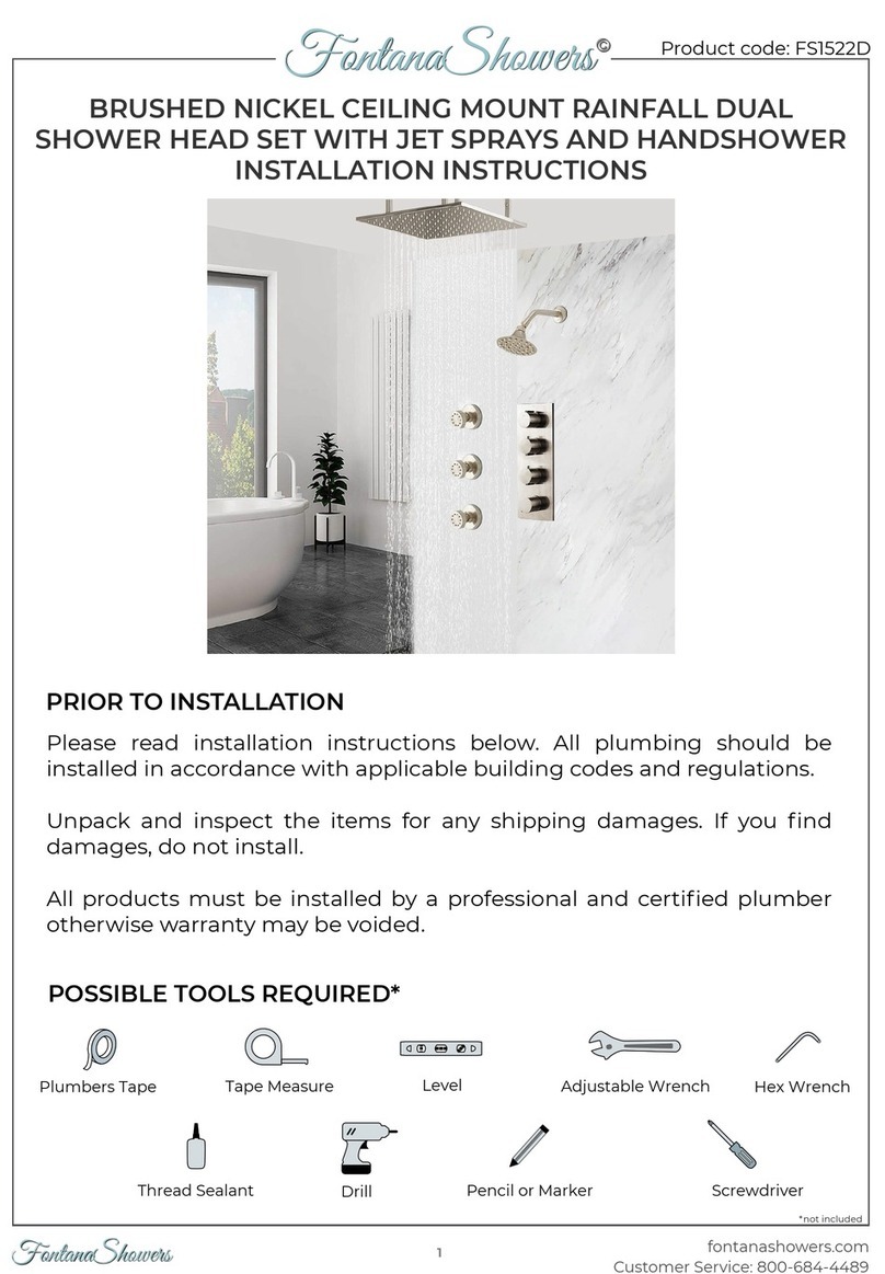 Fontana Showers FS1522D installation instructions