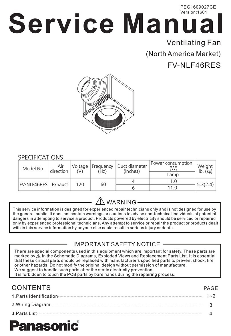 Panasonic FV-NLF46RES User manual