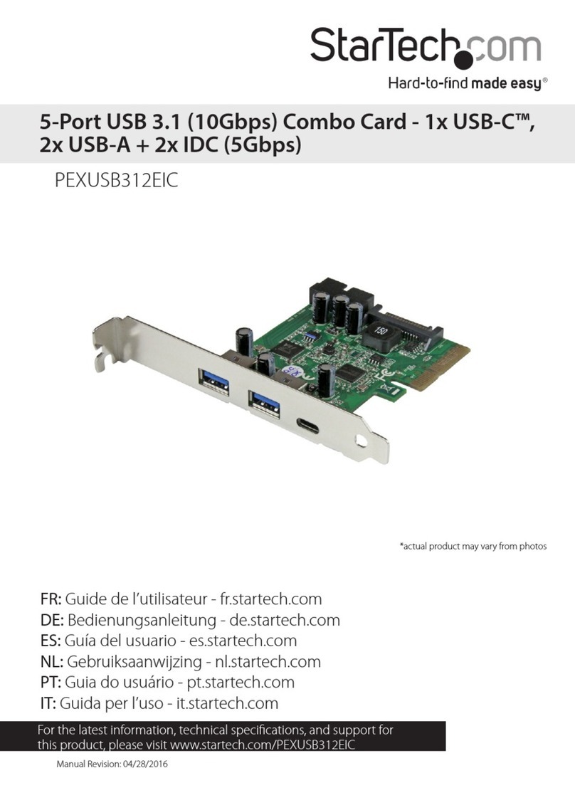 StarTech.com PEXUSB312EIC manual
