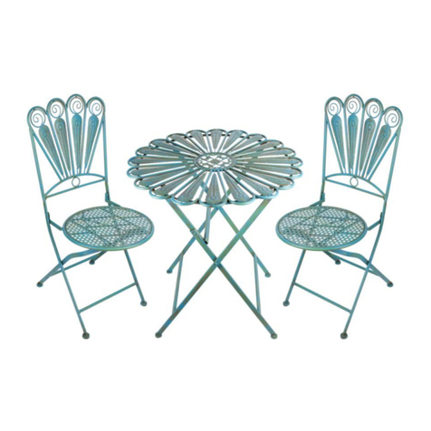 Alpine Peacock Feather Bistro Set BVK608A owner's manual