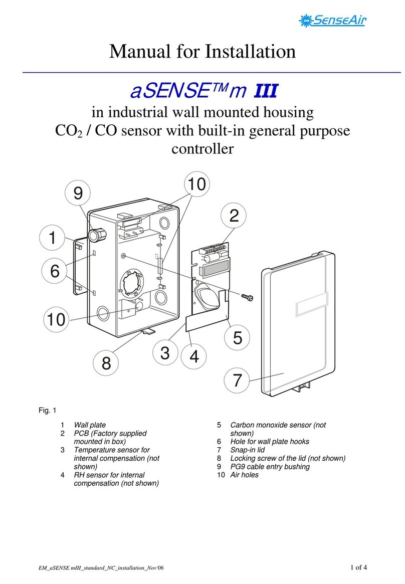SenseAir aSENSE m III Manual for installation