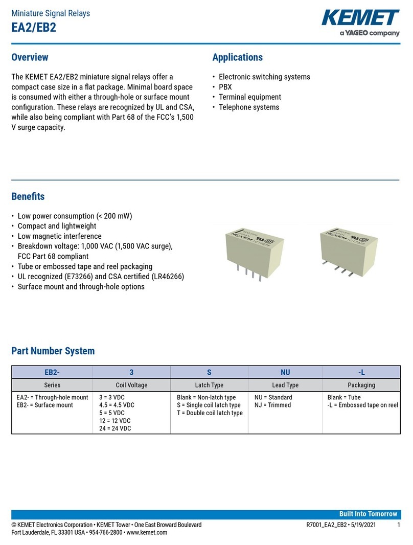 Yageo KEMET EA2 NU Series manual