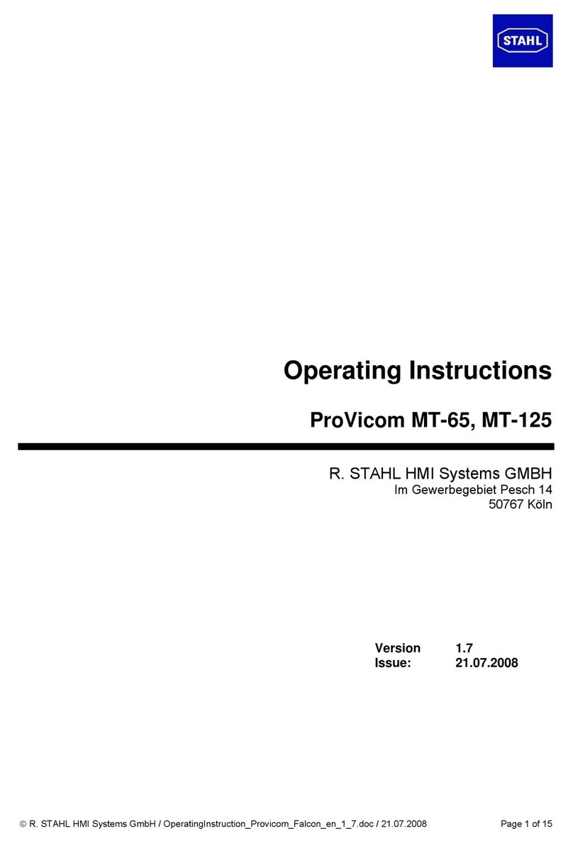 Stahl ProVicom MT-65 operating instructions