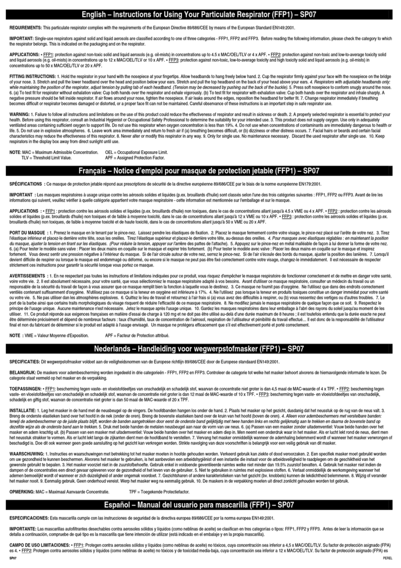 Perel SP07 Instructions for using