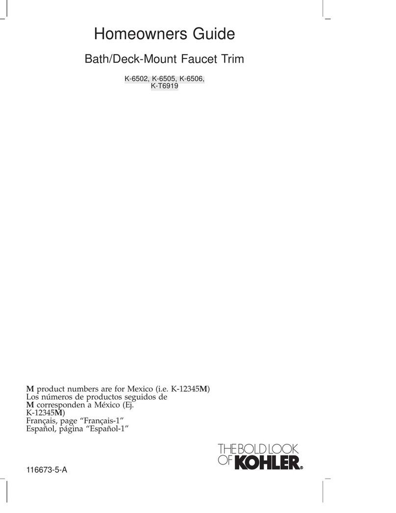 Kohler K-6502 Assembly instructions